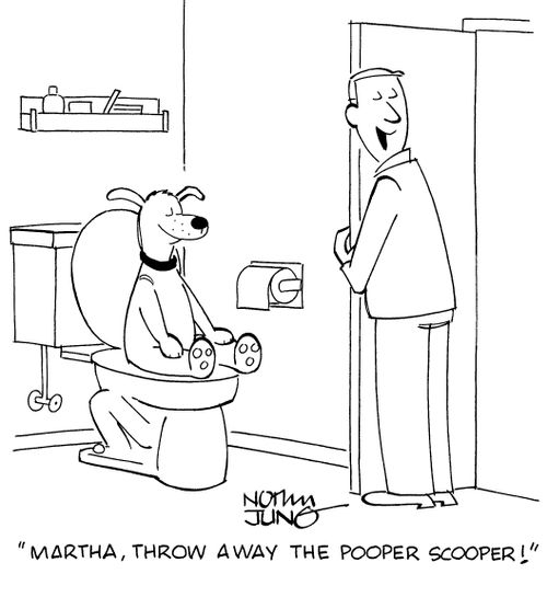 "Martha, throw away the Pooper Scooper!"