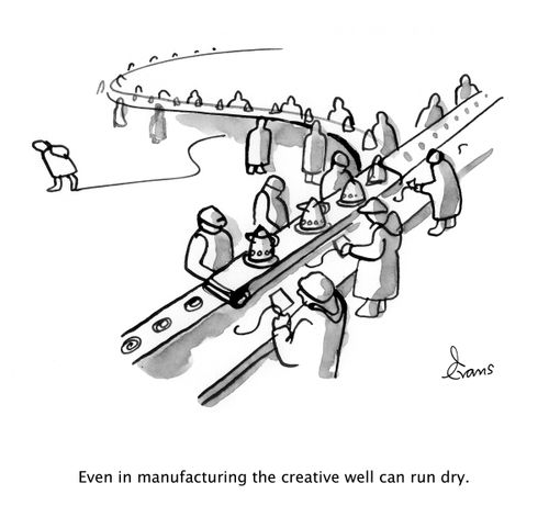 Even in manufacturing the creative well can run dry.