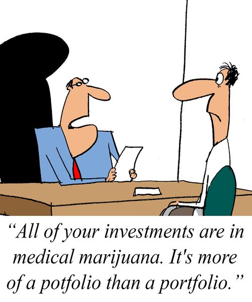 "All of your investments are in medical marijuana.  It's more of a potfolio than a portfolio."
