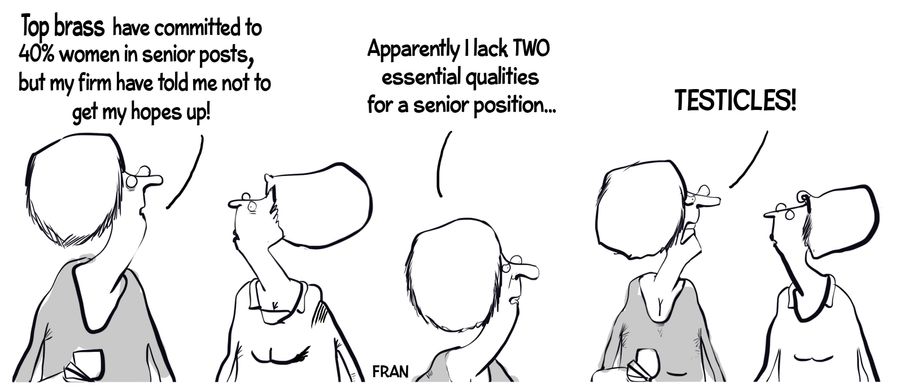 "Top brass have committed to 40$ women in senior posts, but my firm have told me not to get my hopes up!"