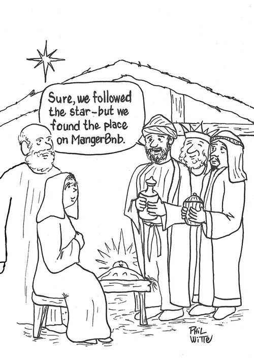 "Sure, we followed the star - but we found the place on MangerBnb."