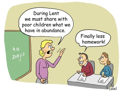 "During Lent we must share with poor children what we have in abundance."