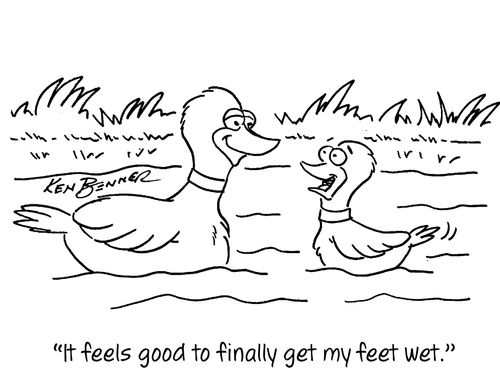 "It feels good to finally get my feet wet."