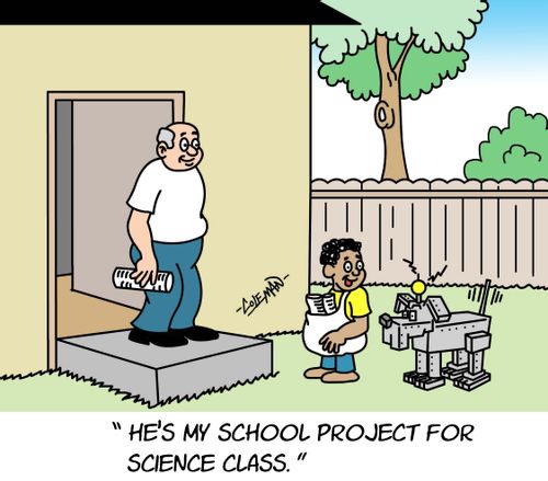 "He's my school project for science class."