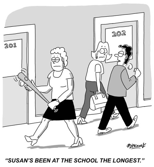 "Susan's been at the school the longest."