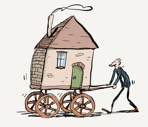 Man moving house