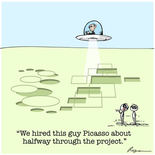 "We hired this guy Picasso about halfway through the project."