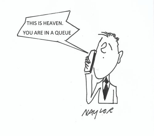 "This is heaven. You are in a queue."