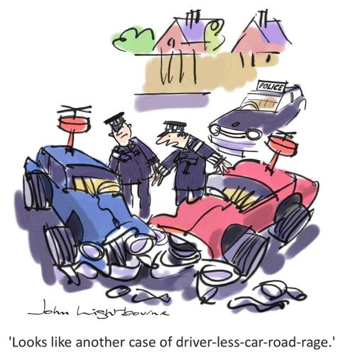 "Looks like another case of driver-less-car-road-rage."