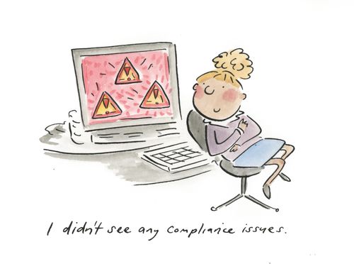 "I didn't see any compliance issues."