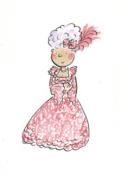 Lady in a pretty dress