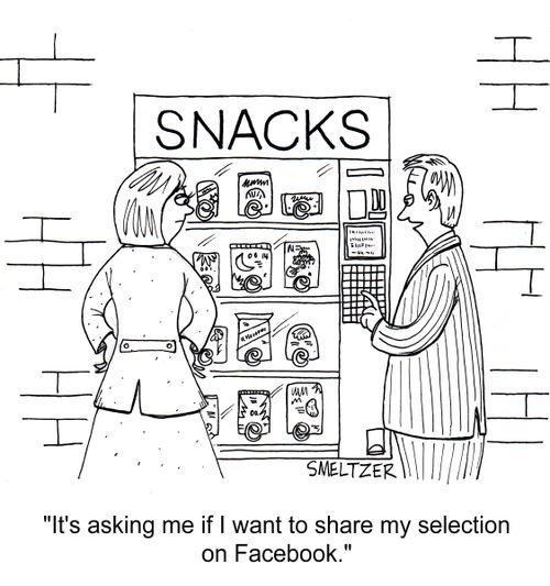 "It's asking me if I want to share my selection on Facebook."