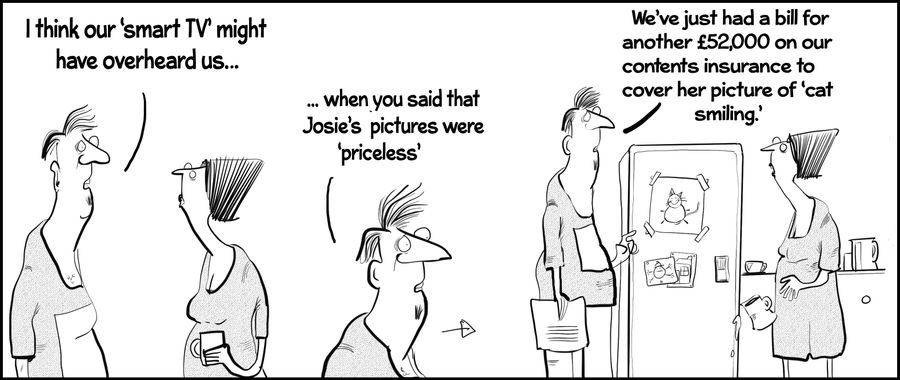 "I think our 'Smart TV' might have overheard us..."