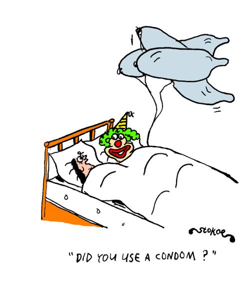 "Did you use a condom?"