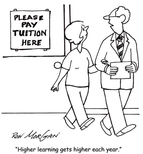 "Higher learning gets higher each year."