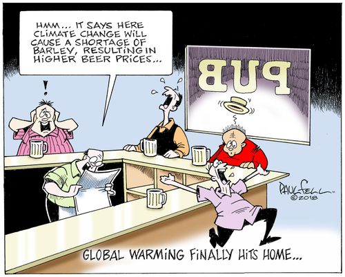 Global warming finally hits home. . .