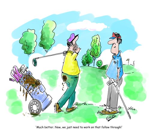 "Much better. Now, we just need to work on that follow through!"