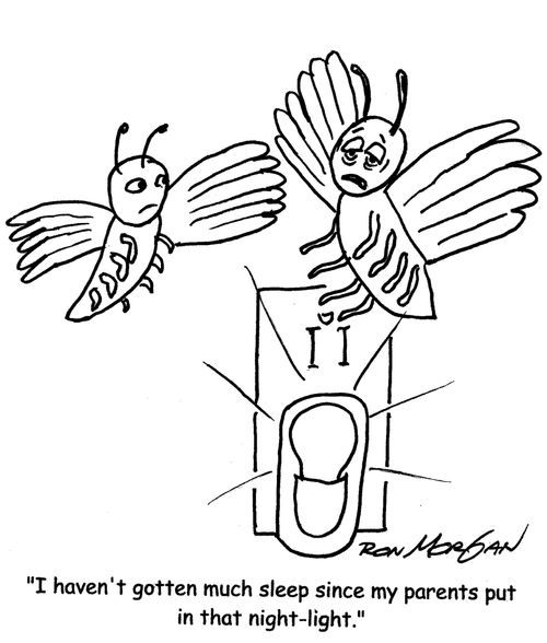 "I haven't gotten much sleep since my parents put in that night light."