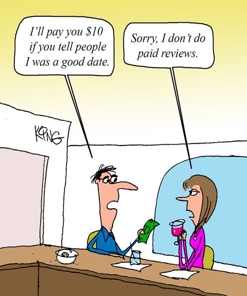 "I'll pay you $10 if you tell people I was a good date."