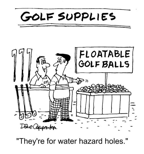 "They're for water hazard holes."