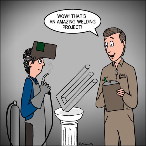 "Wow! That's an amazing welding project!"