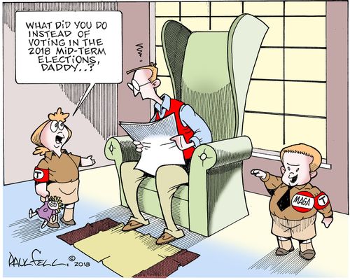 "What did you do instead of voting in the 2018 mid-term elections, daddy...?"