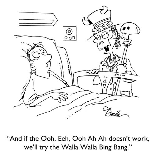 "And if Ooh, Eeh, Ooh Ah Ah doesn't work, we'll try Walla Walla Bing Bang."