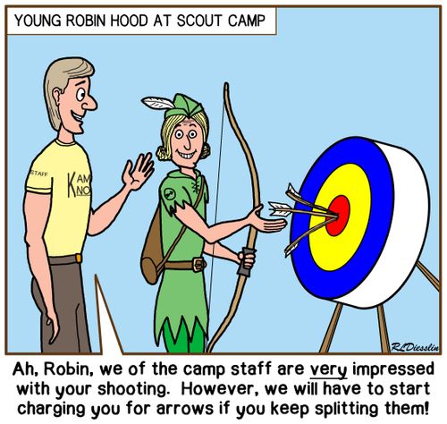 Young Robin Hood at Scout Camp