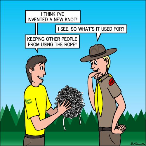 "I think I've invented a new knot!"