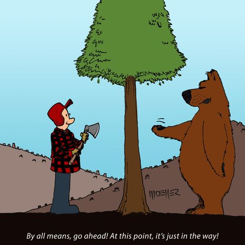 "By all means, go ahead! At this point, it's just in the way!"