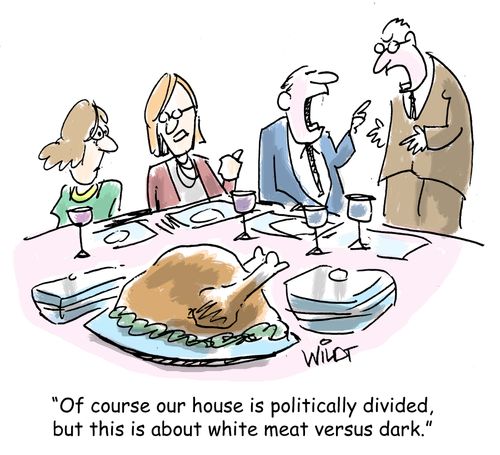 "Of course our house is politically divided, but this is about white meat versus dark."