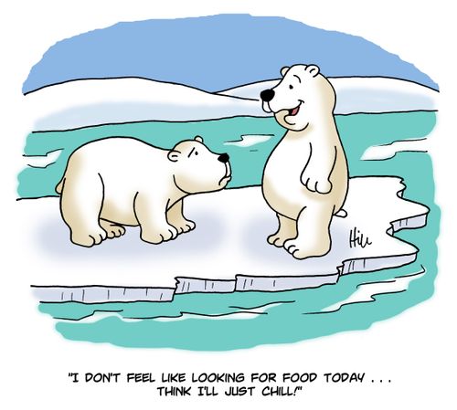 "I don't feel like looking for food today . . . think I'll just chill!"