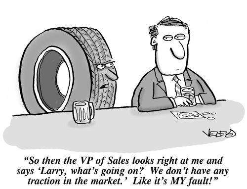 "So then the VP of Sales looks right at me and says 'Larry, what's going on? We don't have any traction in the market.' Like it's MY fault!"