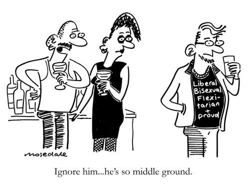 'Ignore him...he's so middle ground.'