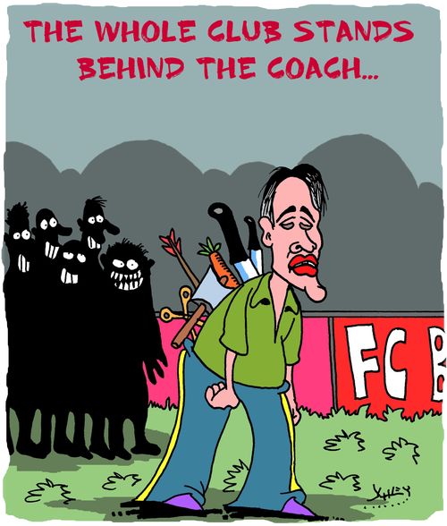 The whole club stands behind the coach...