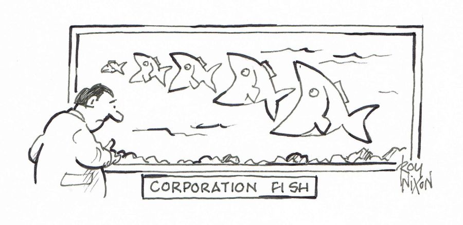 Fish Tank Label - Corporation Fish