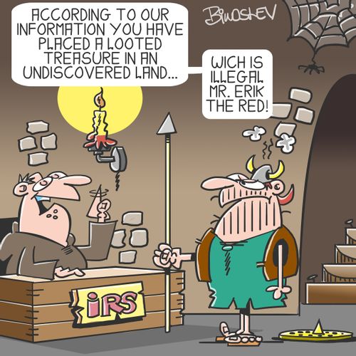 "According to our information you have placed a looted treasure in an undiscovered land..."
