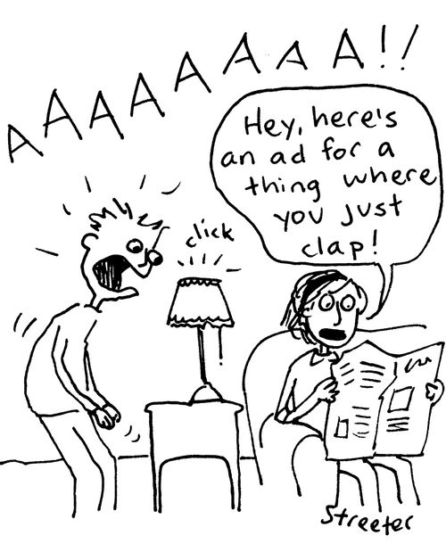 "Hey, here's an ad for a thing where you just clap!"