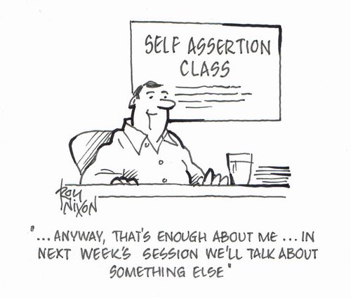 "...anyway, that's enough about me...in next week's session we'll talk about something else."