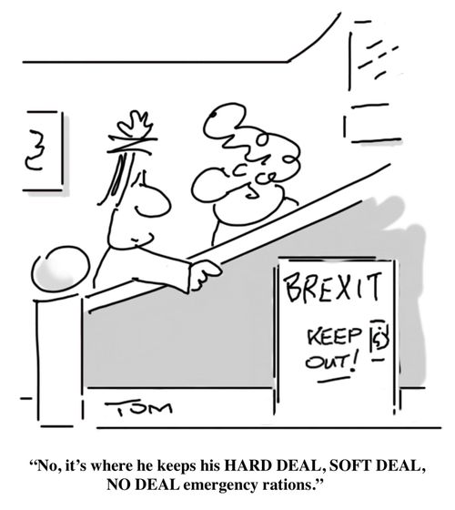 "No, it's where he keeps his HARD DEAL, SOFT DEAL, NO DEAL emergency rations."