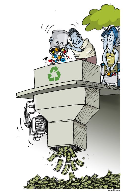 Recycled garbage