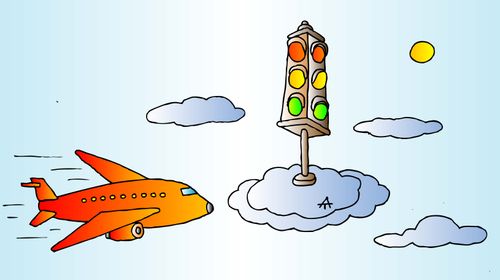 Traffic lights in the sky