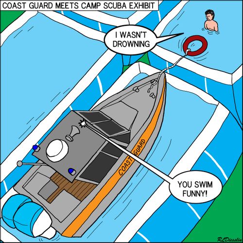 Coast Guard Meets Camp SCUBA Exhibit
