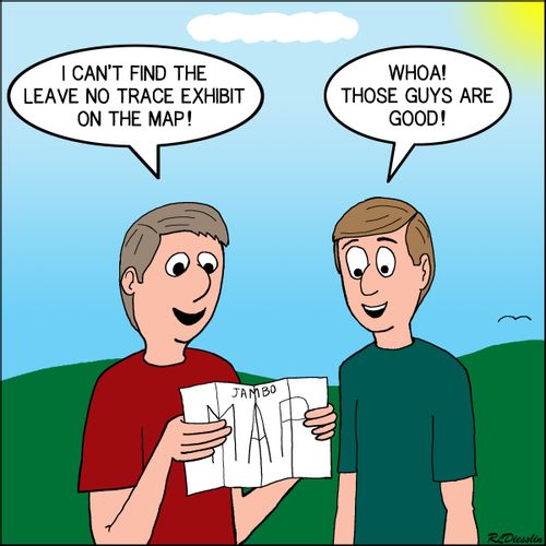 "I can't find the leave no trace exhibit on the map!"