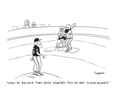 "Hard to believe they both started this at bat clean-shaven."