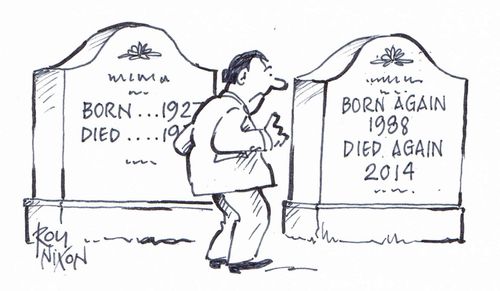 Two Grave Stones - Born and Died, Born Again and Died Again