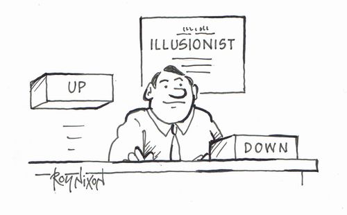 Illusionist's Desk Trays - Up and Down