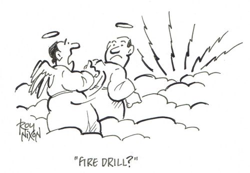 "Fire drill?"