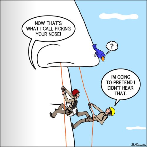 Climbing Mount Rushmore