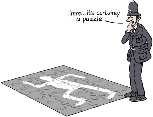 "Hmmm. . . it's certainly a puzzle."